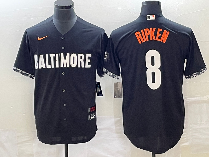 Men's Baltimore Orioles Cal Ripken #8 Black 2023 City Connect Jersey